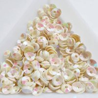 画像1: スパンコール1474 ラウンド4mm ベージュ 2g