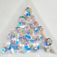 画像1: スパンコール1123 プリンセスフラワー8mm ホワイトAB1g