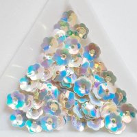 画像1: スパンコール1124 プリンセスフラワー6mm アイボリーAB1g
