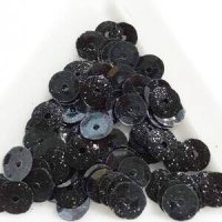 画像1: スパンコール限定156 亀甲6mm グリッターブラック 1g