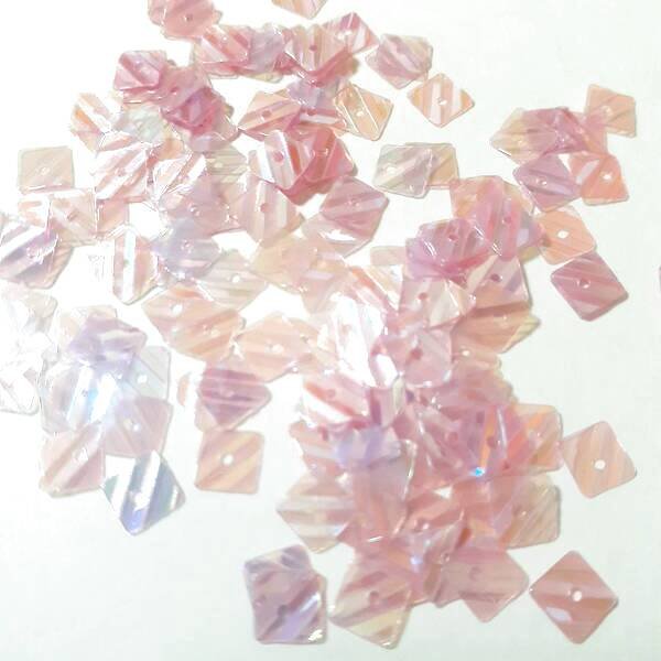 画像2: スパンコール1952　スクエアウェーブ5mm　ピンクAB1g (2)