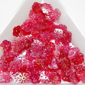 画像1: スパンコール2242　梅花6mm　レッド1g (1)