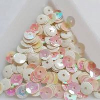 画像1: スパンコール限定205 亀甲5mm ベージュAB 1g