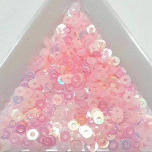 画像1: スパンコール1803　平3mm　ピンク 1g  (1)