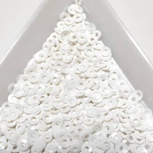 画像1: スパンコール1806　ラウンド3mm　ホワイト 1g  (1)