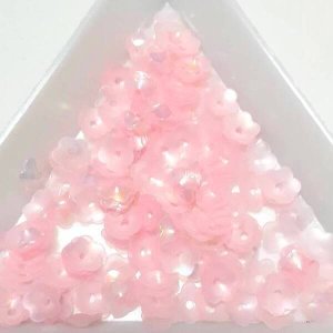 画像1: スパンコール1921　プリンセスフラワー5mm　ピンク AB1g　5枚花弁 (1)