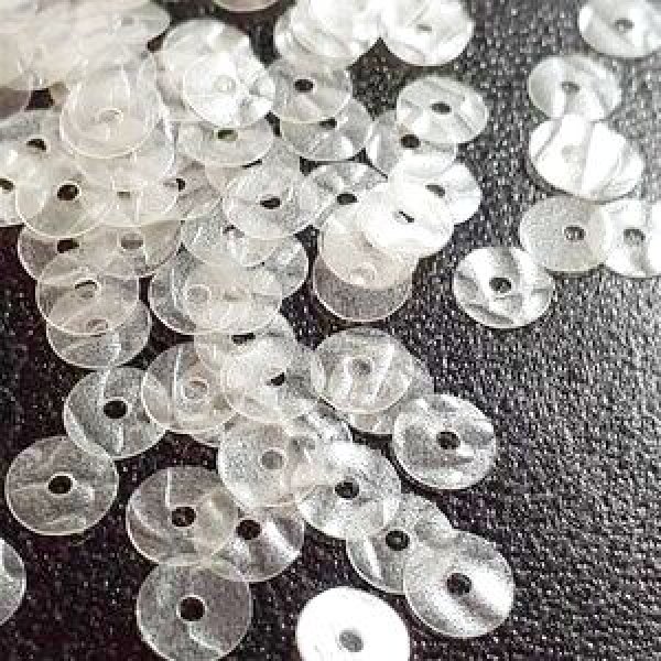 画像2: スパンコール限定217　平・型押5mm　ホワイト　1g (2)