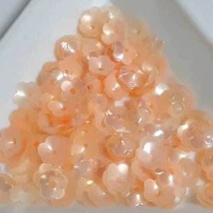 画像1: スパンコール1731 プリンセスフラワー5mm オレンジAB1g　5枚花弁 (1)