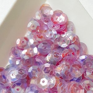 画像1: スパンコール2046 亀甲5mm ピンクAB 1g (1)