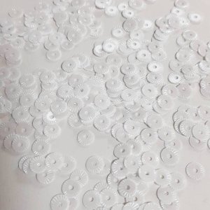 画像2: スパンコール1743 クロック4mm ホワイト 1g　 (2)