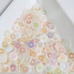 画像1: スパンコール1745 クロック4mm アイボリーAB 1g　 (1)