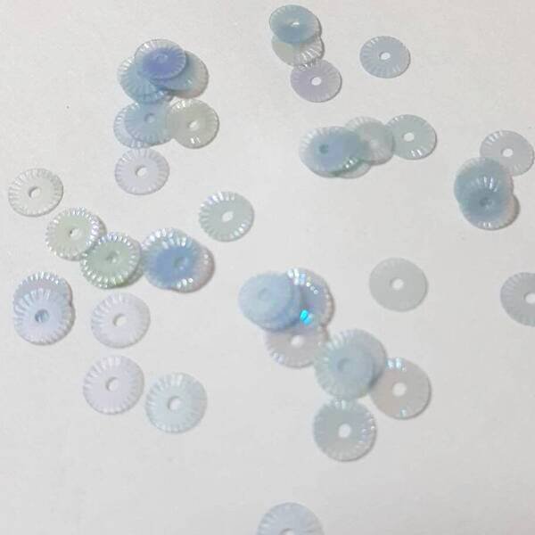 画像2: スパンコール1749 クロック4mm ブルーAB 1g　 (2)