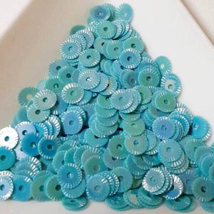 画像1: スパンコール1751 クロック4mm ブルーAB 1g　 (1)