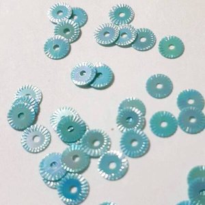 画像2: スパンコール1751 クロック4mm ブルーAB 1g　 (2)