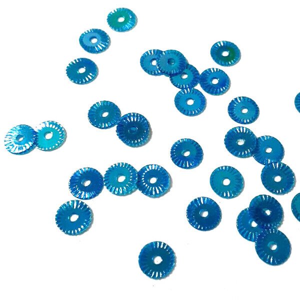 画像2: スパンコール1752 クロック4mm ブルー 1g　 (2)