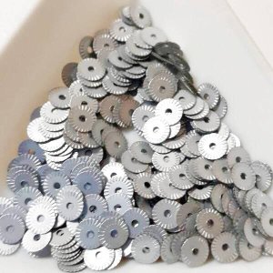 画像1: スパンコール1755 クロック4mm シルバー 1g　 (1)