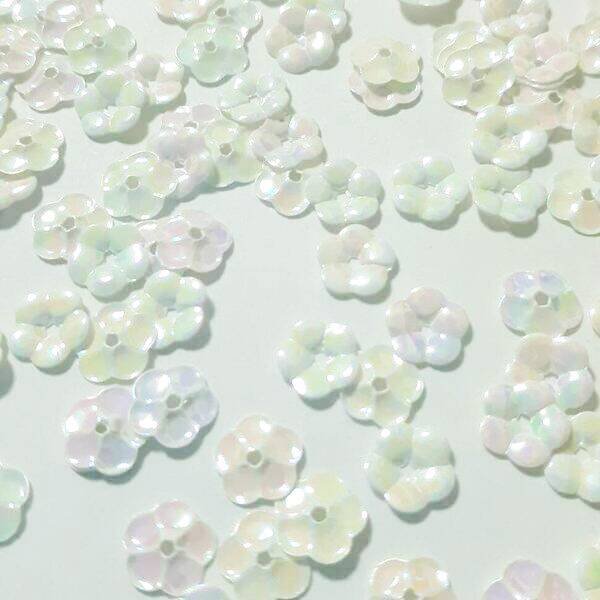 画像2: スパンコール1761　プラム6mm　アイボリーAB1g (2)