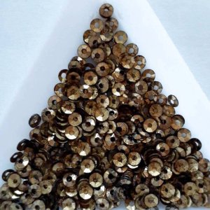 画像1: スパンコール1825 ラウンド3mm M.ゴールド 1g （ダーティーライン） (1)