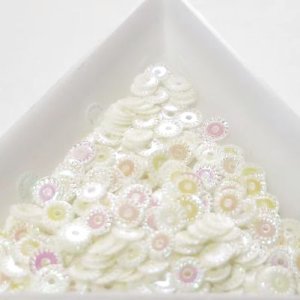 画像1: スパンコール1360　平4mm　ホワイト　2g (1)