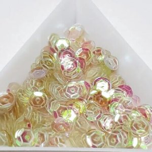 画像1: スパンコール1437 亀甲5mm グリーン 2g (1)