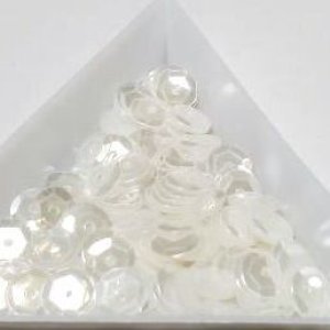 画像1: スパンコール1446　亀甲6mm　ホワイト　2g　 (1)