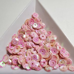 画像1: スパンコール1153　亀甲５mm　桜AB２g (1)
