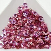 画像1: スパンコール限定232 プリンセスフラワー4mm ピンクプリズム 1g