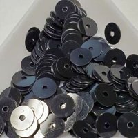 画像1: スパンコール限定252 平6mm ブラック 2g