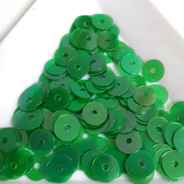 画像1: スパンコール2142J 平5mm グリーン 1g (1)