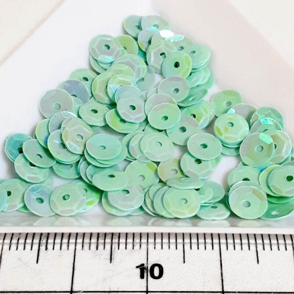 画像2: スパンコール2150J 亀甲5mm グリーン 1g (2)