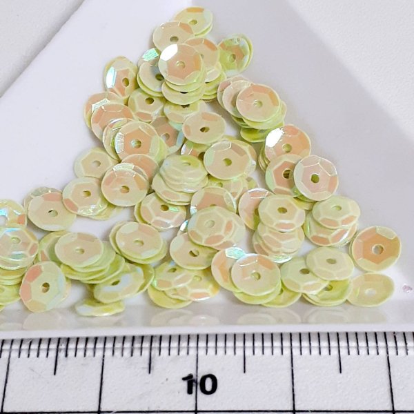 画像2: スパンコール2152J 亀甲5mm グリーン 1g (2)