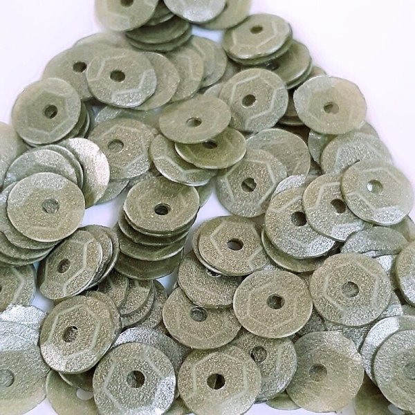 画像3: スパンコール2157J 亀甲5mm グリーン 1g (3)