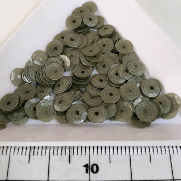 画像2: スパンコール2157J 亀甲5mm グリーン 1g (2)