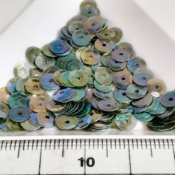 画像3: スパンコール2158J 亀甲5mm グリーン 1g (3)