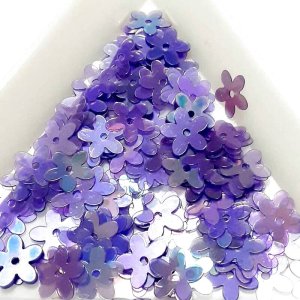 画像1: スパンコール2214 デイジー7mm パープルAB1g【在庫限り・入荷予定無し】 (1)