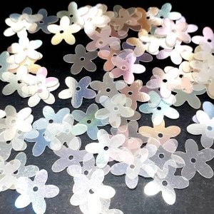 画像2: スパンコール2219 デイジー10mm ホワイトAB1g【在庫限り・入荷予定無し】 (2)