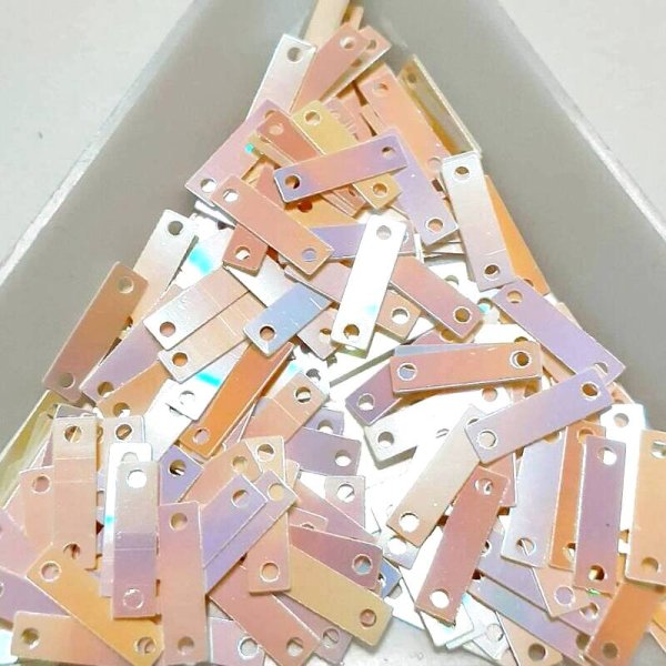 画像1: スパンコール2292 長方形9×2 オレンジAB1g (1)