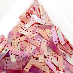 画像1: スパンコール2293 長方形9×2 ピンクAB1g (1)