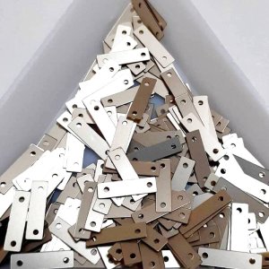 画像1: スパンコール2297 長方形9×2 ゴールド1g (1)