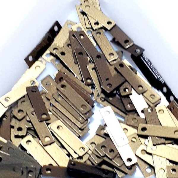 画像1: スパンコール2299 長方形9×2 ゴールド1g (1)