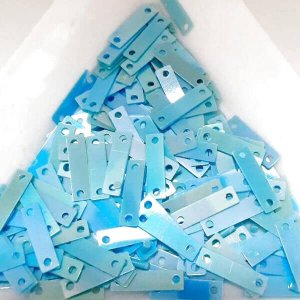 画像1: スパンコール2301 長方形9×2 ブルー1g (1)