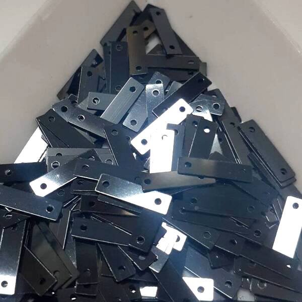 画像1: スパンコール2303 長方形9×2 ブラック1g (1)