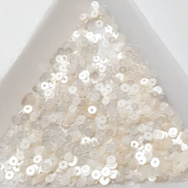 画像1: スパンコール2309 平2mm ホワイト （1g） (1)