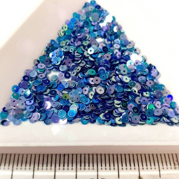 画像2: スパンコール2319J 平2mm ネイビー1g (2)