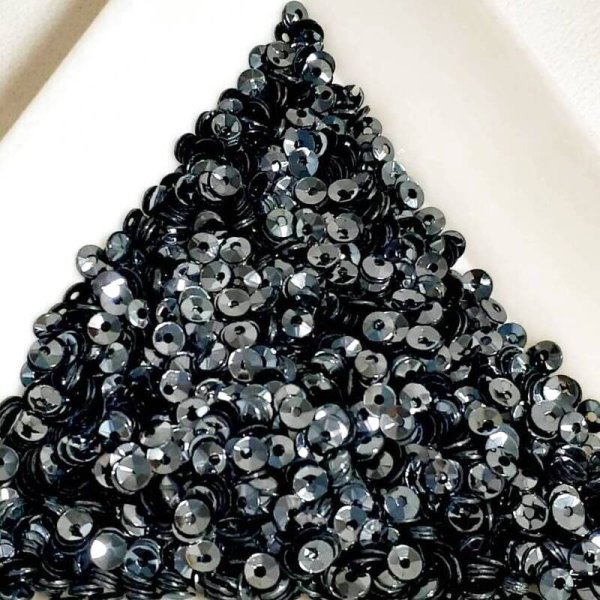 画像1: スパンコール2338 ラウンド2mm グレー 1ｇ (1)