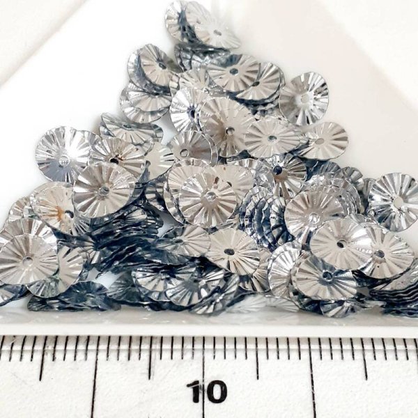 画像2: スパンコール2405 ソレイユ6mm シルバー 1g (2)