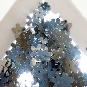画像1: スパンコール2444 デイジー7mm シルバー1g (1)