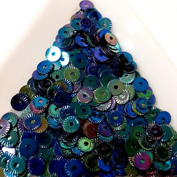 画像1: スパンコール2457 クロック4mm ネイビー 1g　 (1)