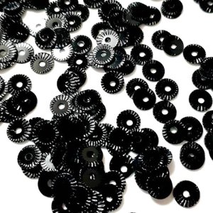 画像2: スパンコール2459 クロック4mm　ブラック （1g）　 (2)