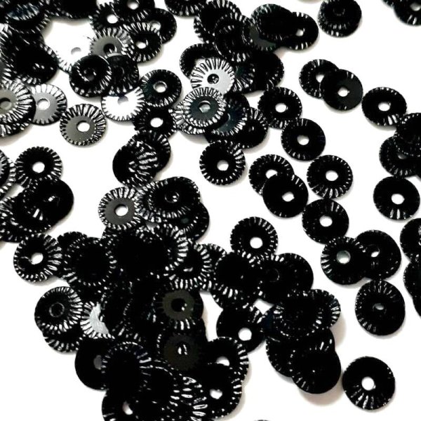 画像2: スパンコール2459 クロック4mm　ブラック 1g　 (2)